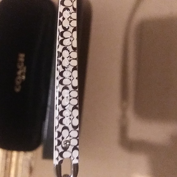 Coach Eyeglasses with case, Frames only. (9186 Dark Silver/Black Signature C) - Picture 7 of 9